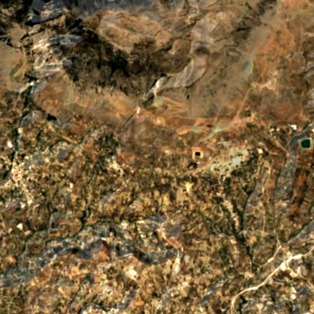 Rouvas Municipal Unit seen from above (Sentinel-2)