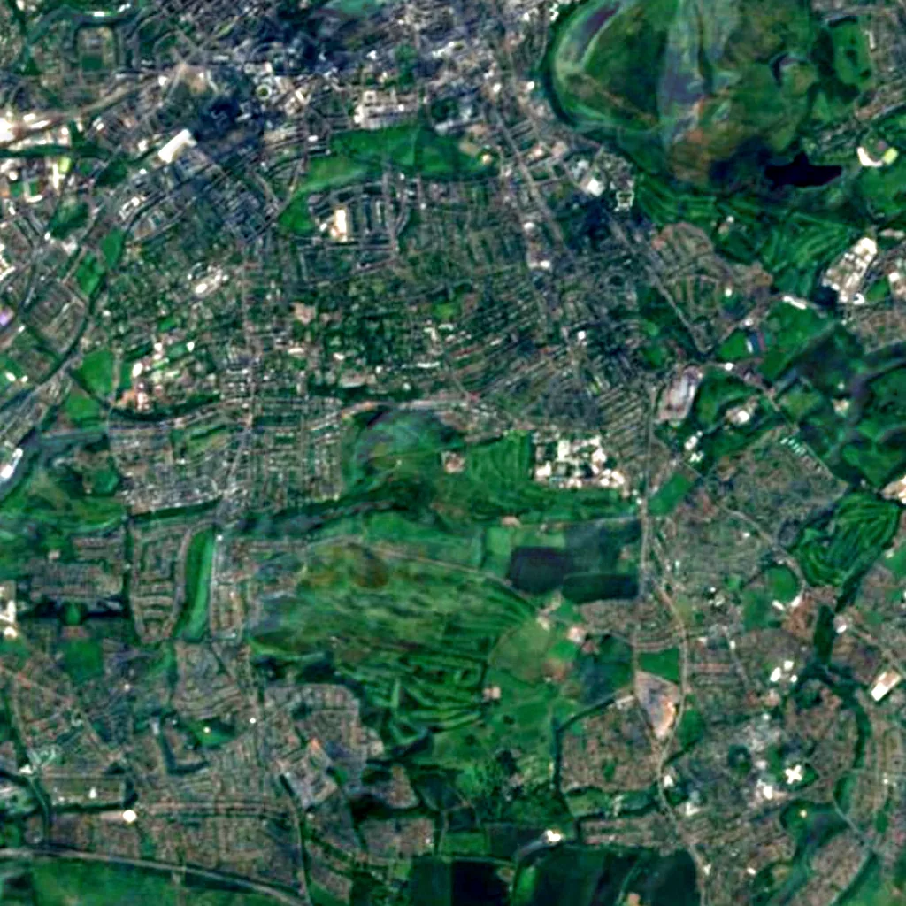 Royal Observatory seen from above (Sentinel-2)