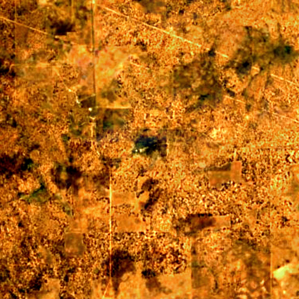 Salinas Pueblo Missions National Monument seen from above (Sentinel-2)