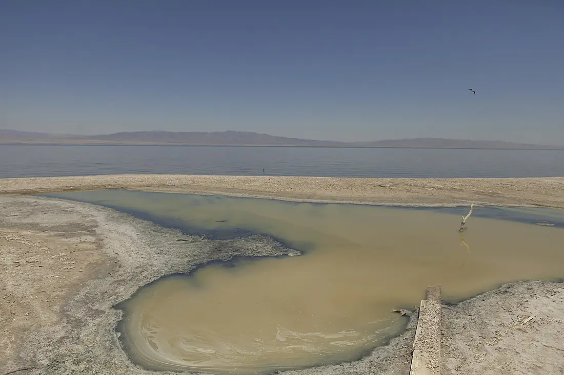 Salton Sea salt pond