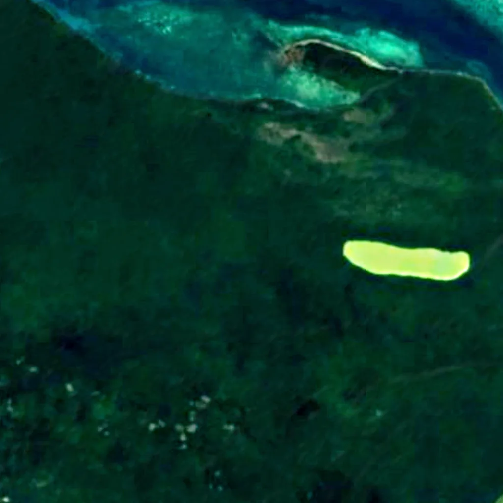 Saona Island seen from above (Sentinel-2)