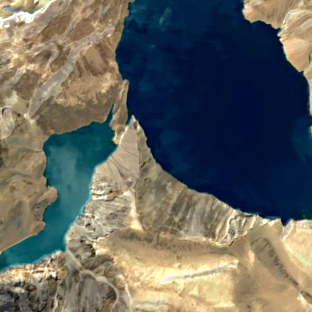 Sarez Lake seen from above (Sentinel-2)