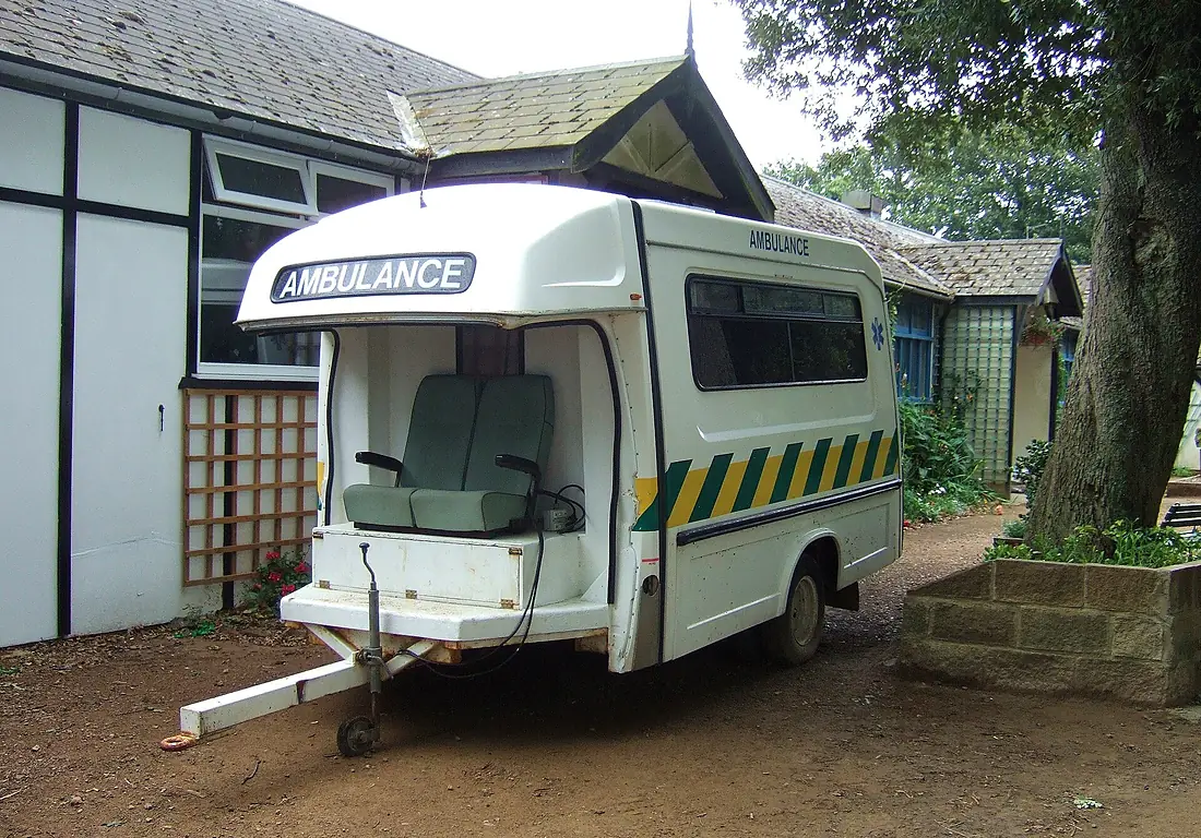 The emergency ambulance on Sark