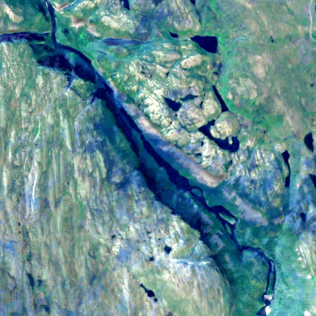 Sautso seen from above (Sentinel-2)