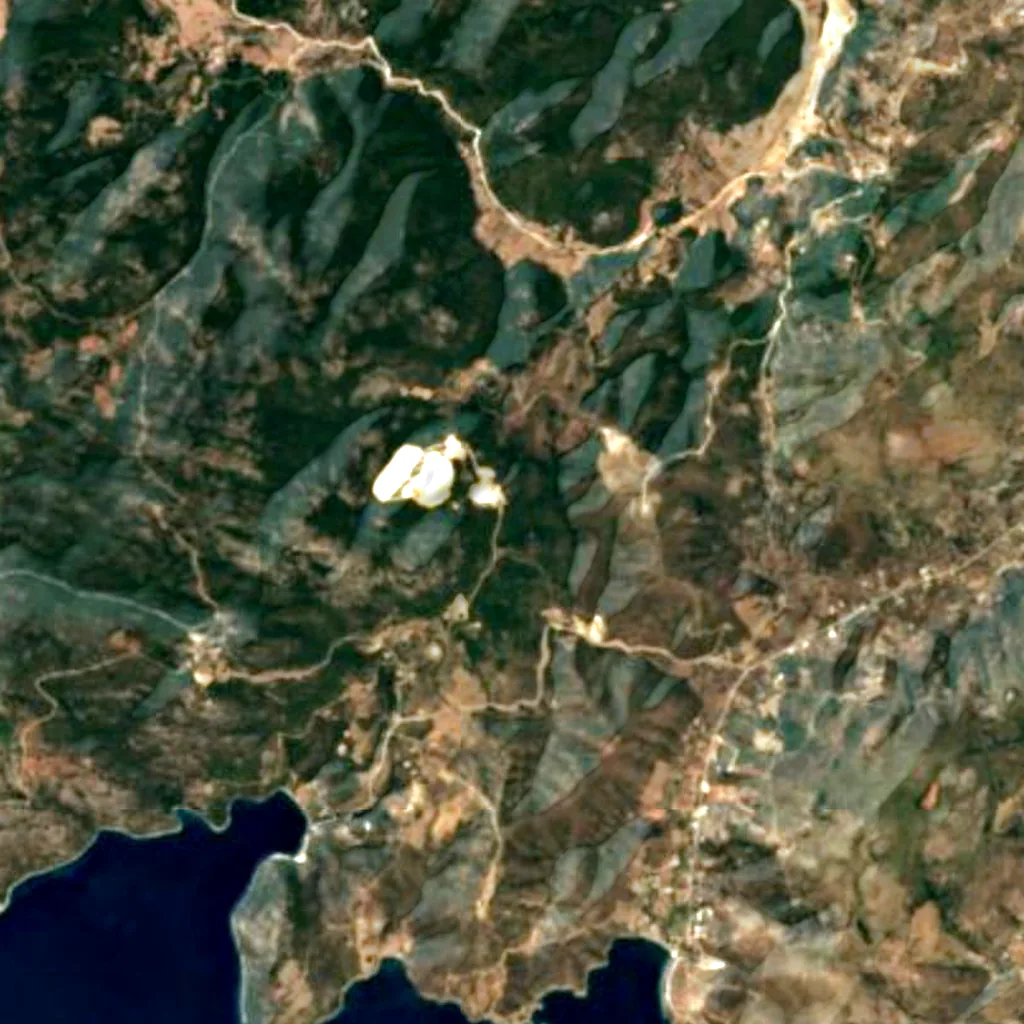 Scyros seen from above (Sentinel-2)