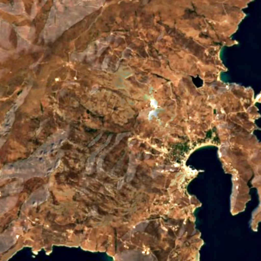Serifos seen from above (Sentinel-2)