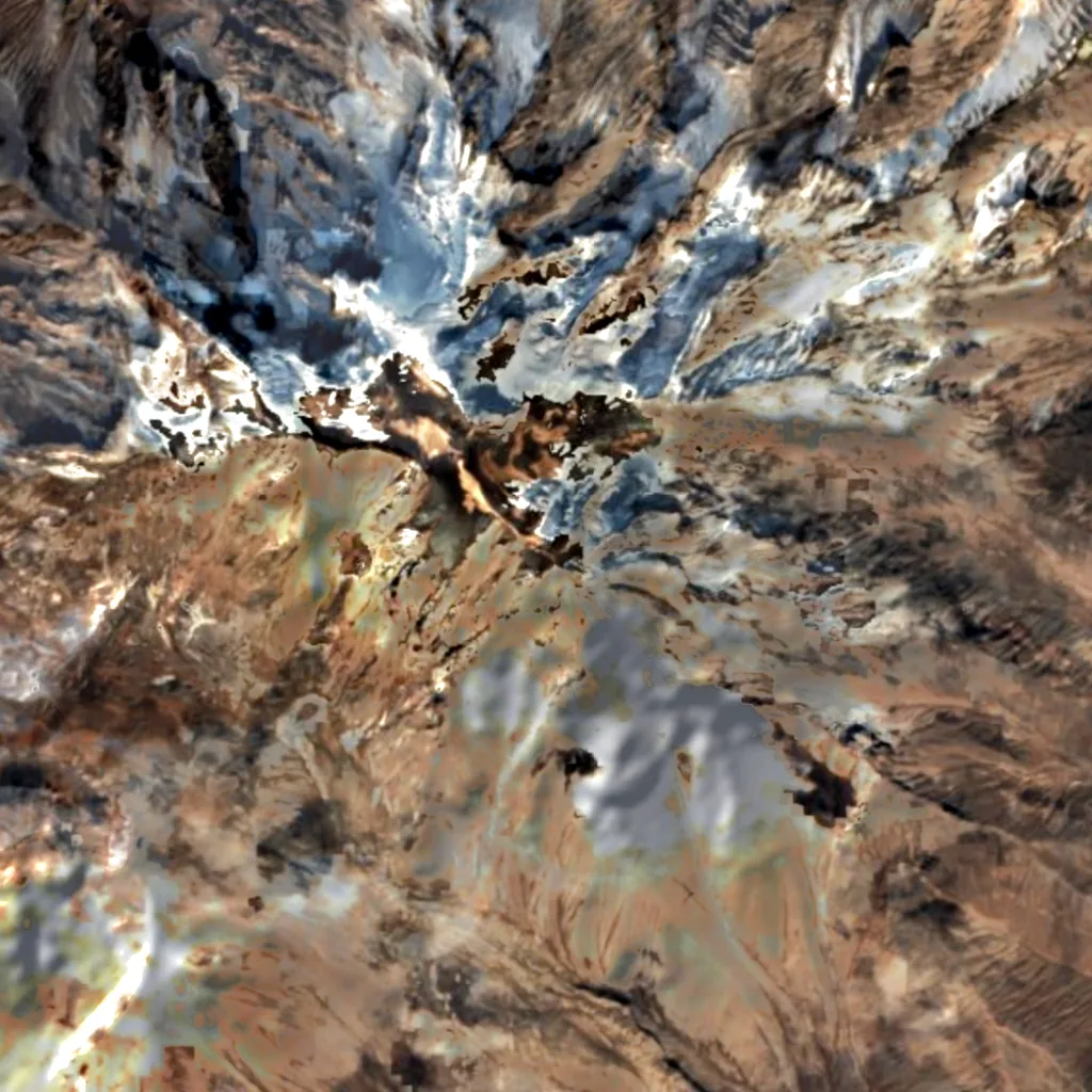 Shiveluch seen from above (Sentinel-2)
