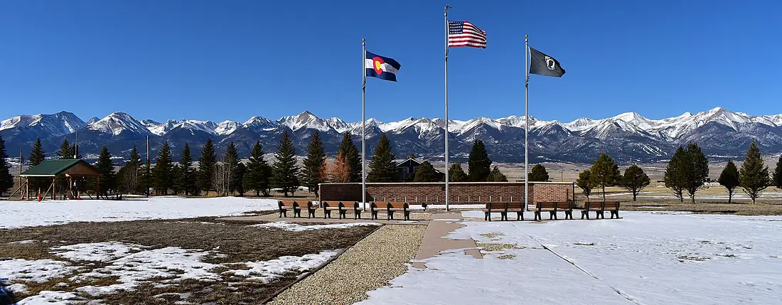 Sangre de Cristos from Silver Cliff Community Park, Colorado