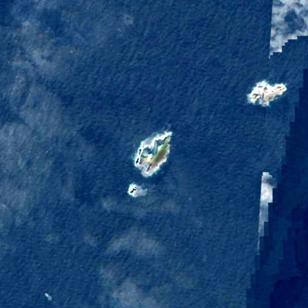 Skellig Michael seen from above (Sentinel-2)