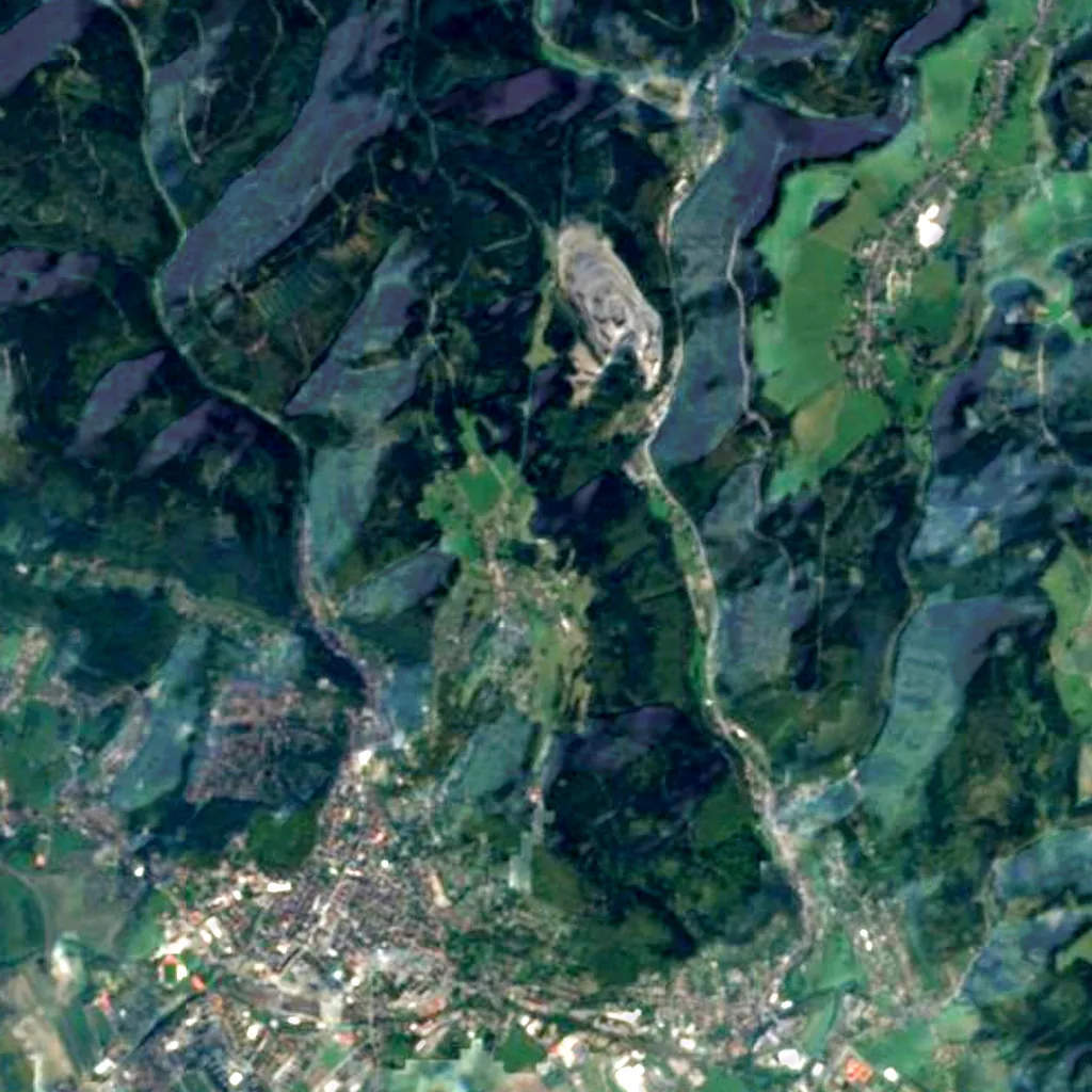 Sonneberg Observatory seen from above (Sentinel-2)