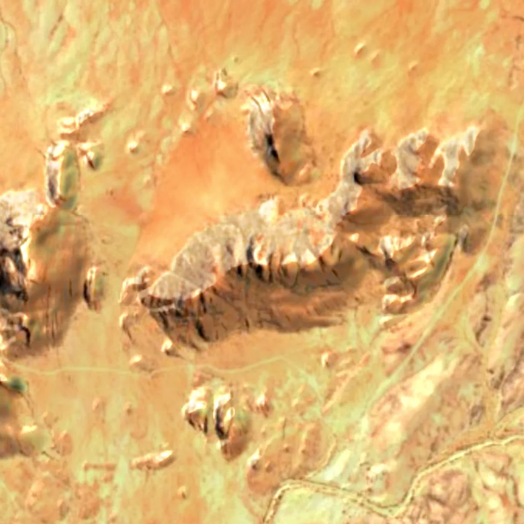 Spitzkoppe seen from above (Sentinel-2)