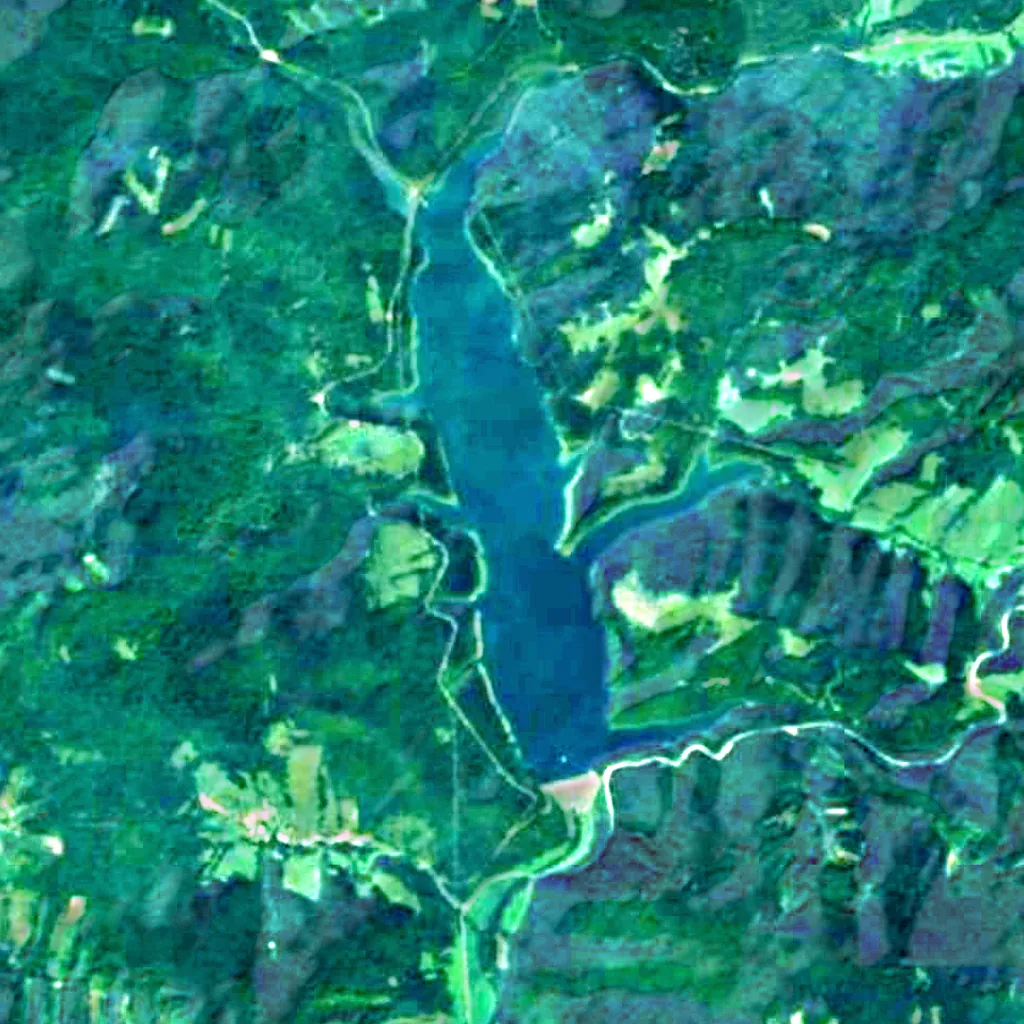 Starina reservoir seen from above (Sentinel-2)