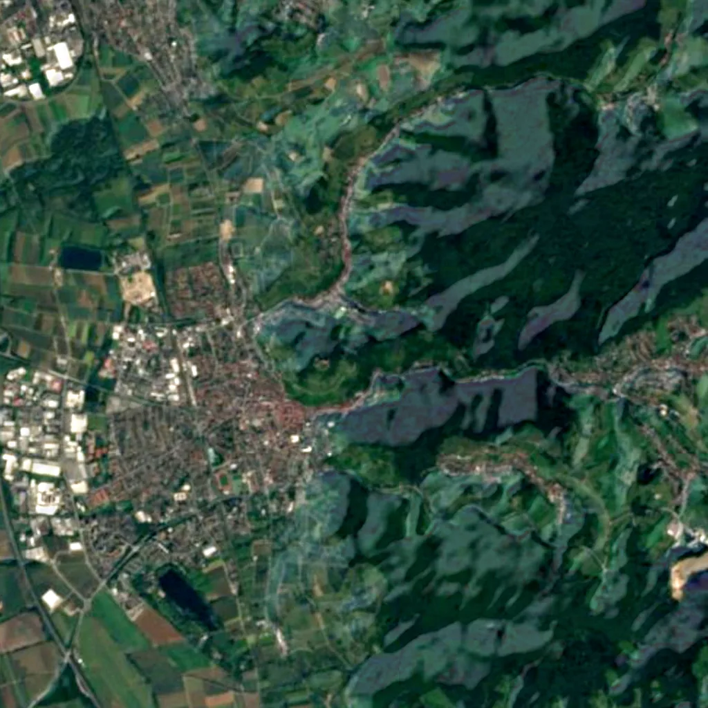 Starkenburg Observatory seen from above (Sentinel-2)