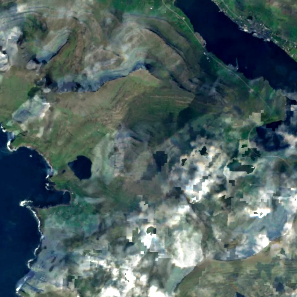 Suðuroy seen from above (Sentinel-2)