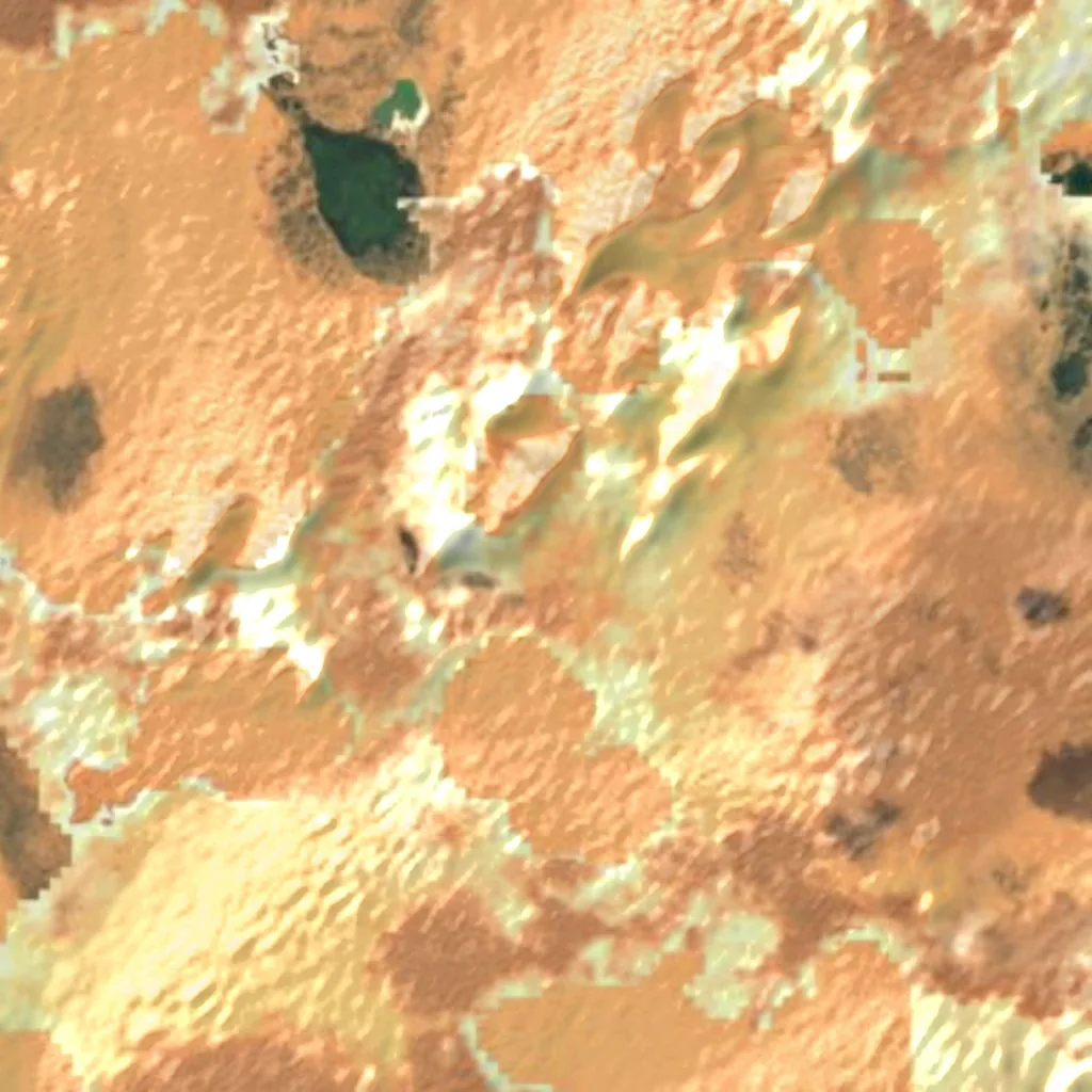 Tengger Desert seen from above (Sentinel-2)