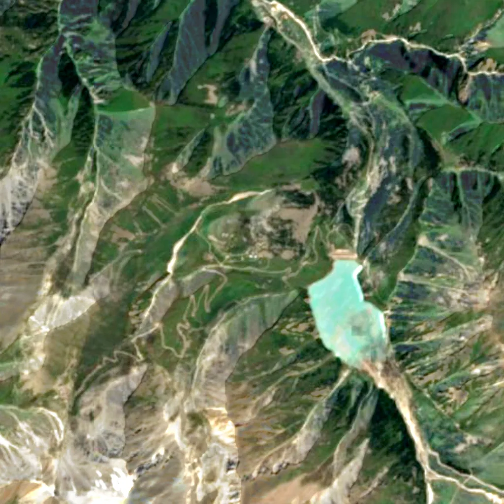 Tian Shan Astronomical Observatory seen from above (Sentinel-2)