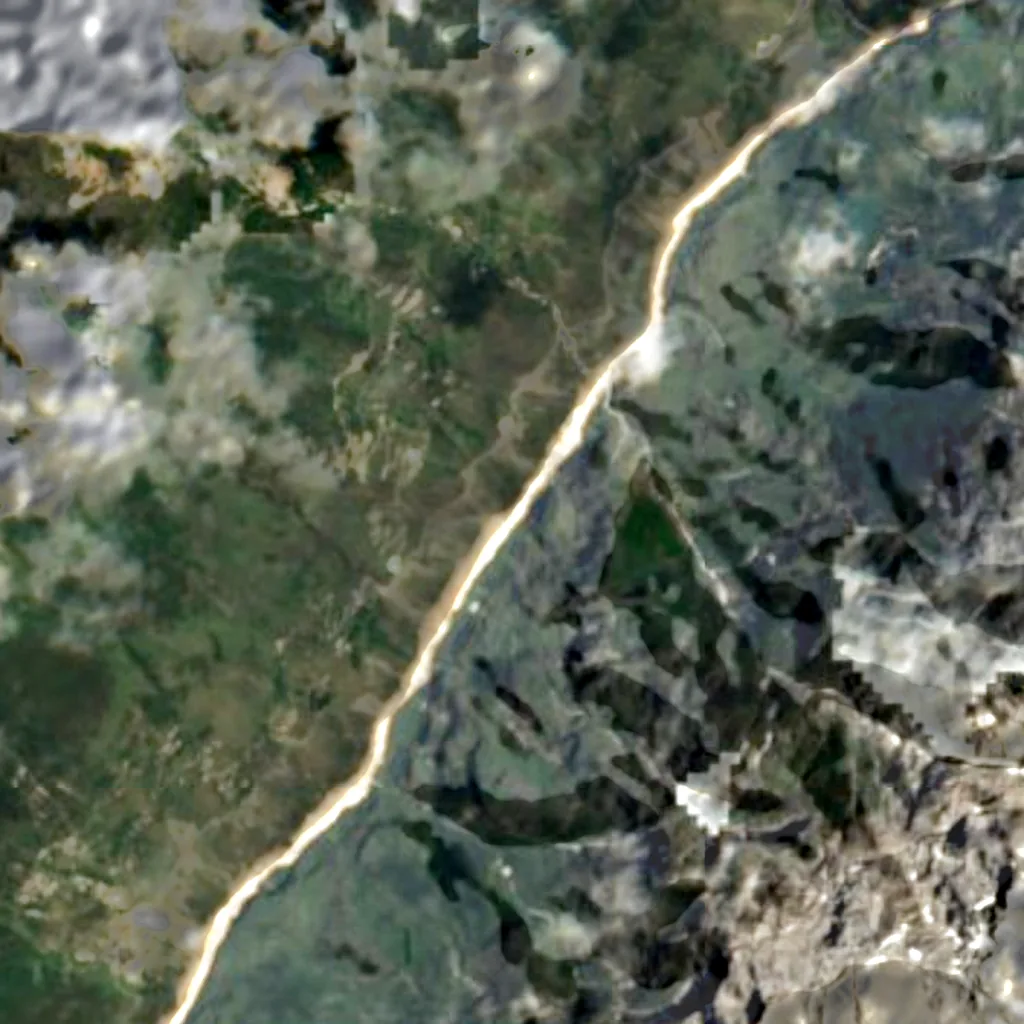 Tiger Leaping Gorge seen from above (Sentinel-2)