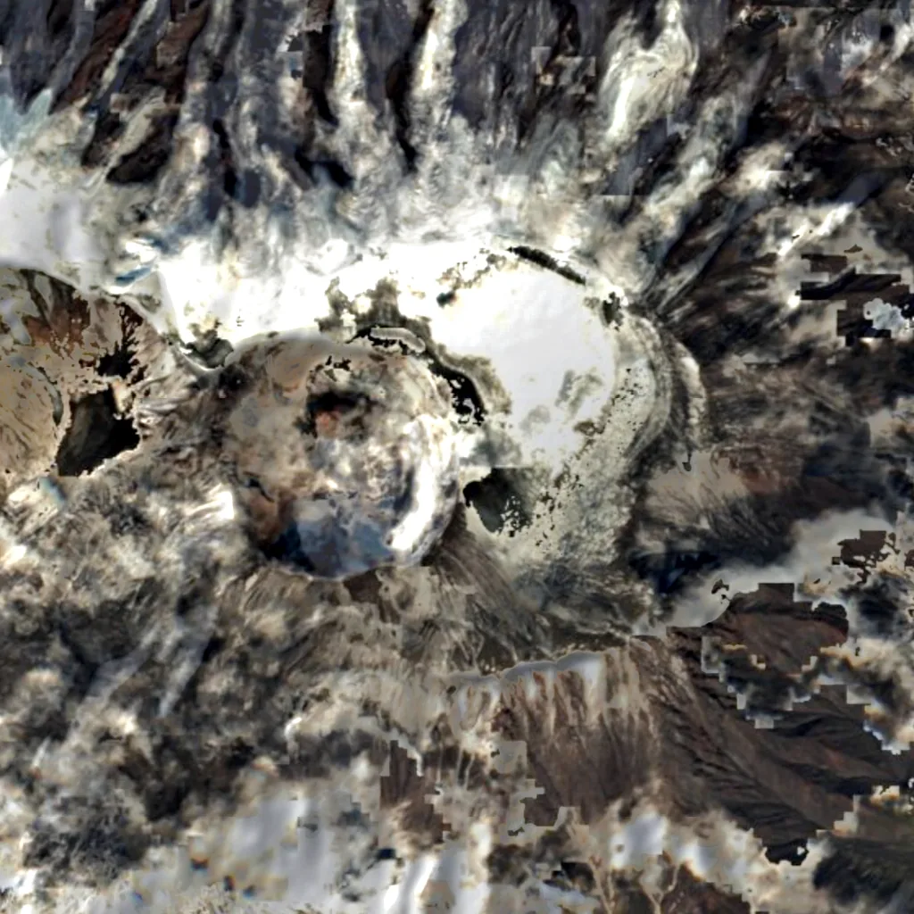 Tolbachik seen from above (Sentinel-2)