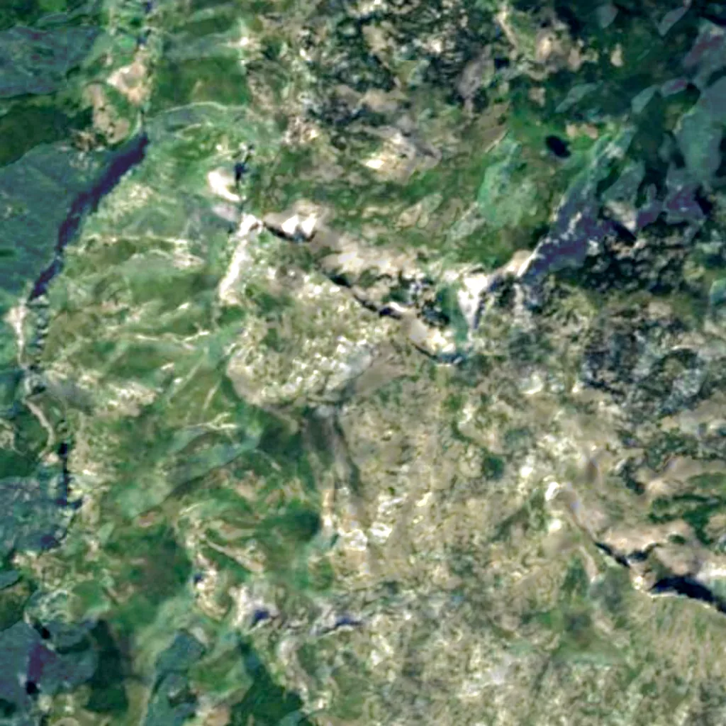 Treskavica seen from above (Sentinel-2)