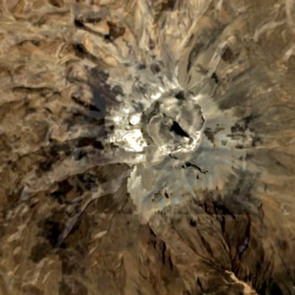 Ubinas seen from above (Sentinel-2)