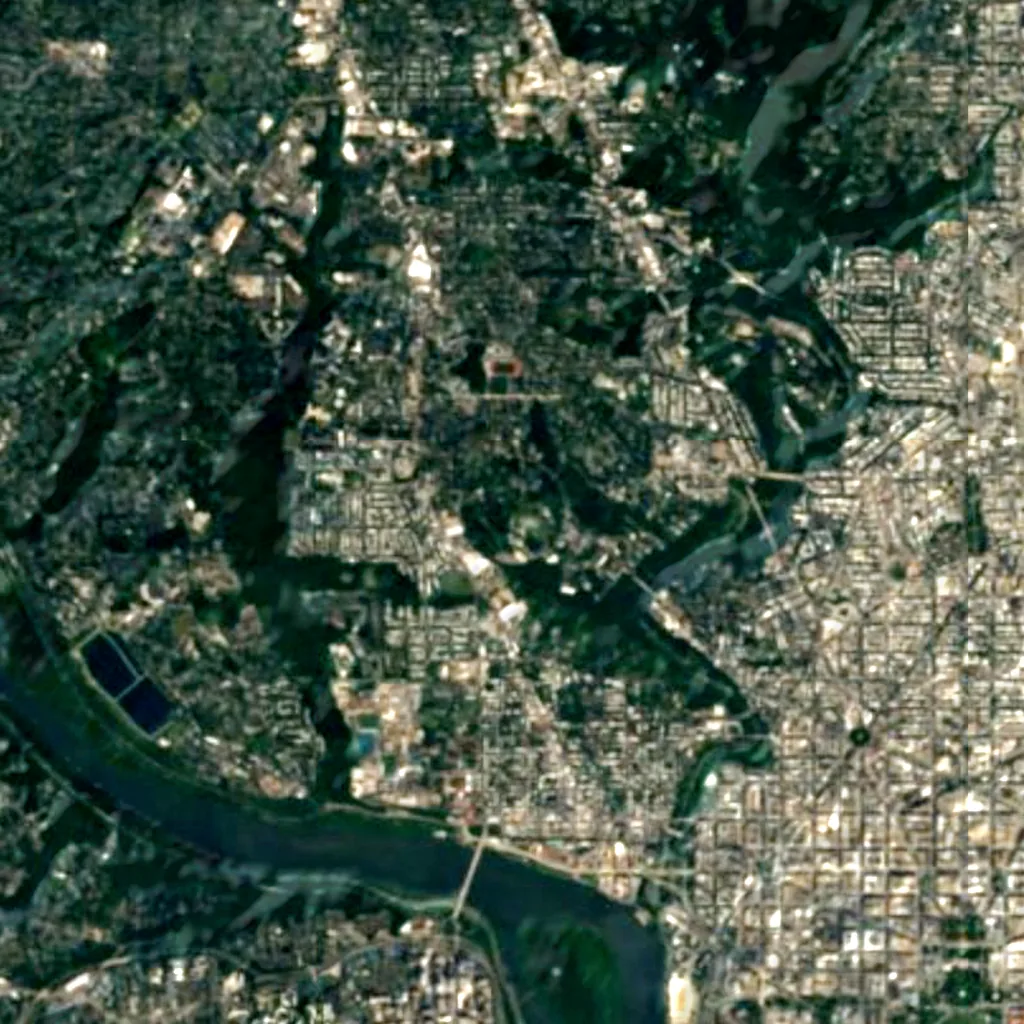 United States Naval Observatory seen from above (Sentinel-2)