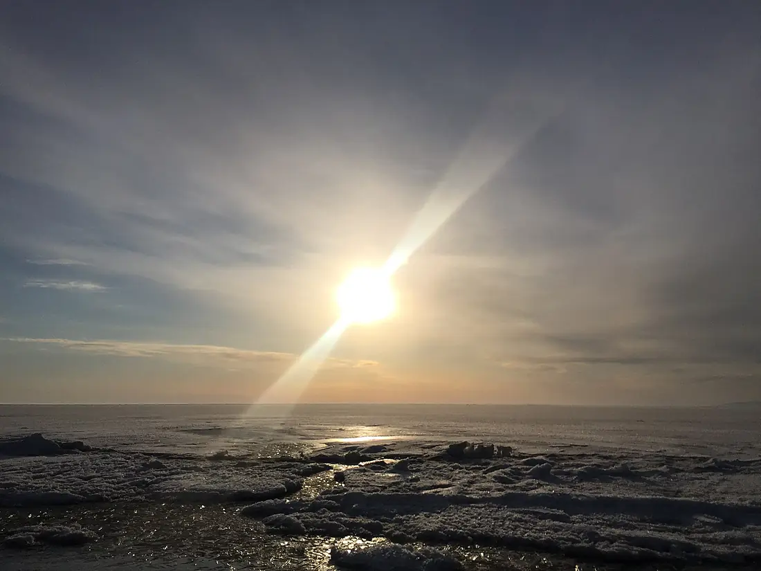 Good morning at baikal lake