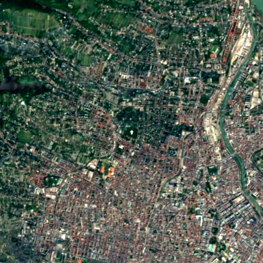 Vienna Observatory seen from above (Sentinel-2)