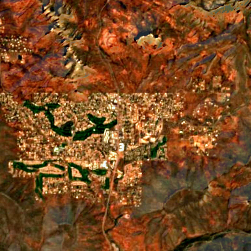 Village of Oak Creek seen from above (Sentinel-2)