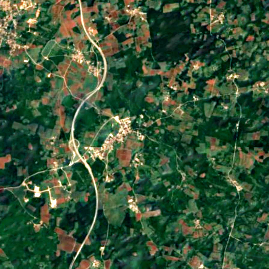 Višnjan Observatory seen from above (Sentinel-2)