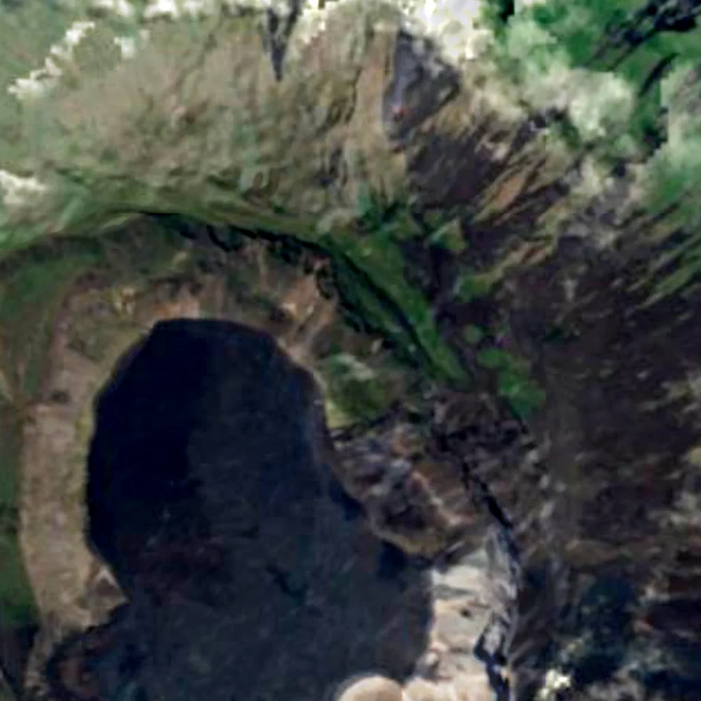 Volcán Wolf seen from above (Sentinel-2)