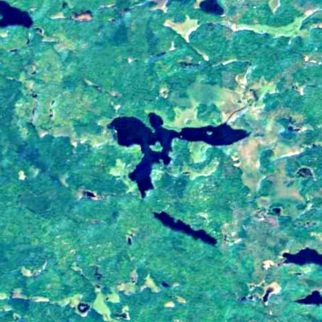 Voyageurs National Park seen from above (Sentinel-2)