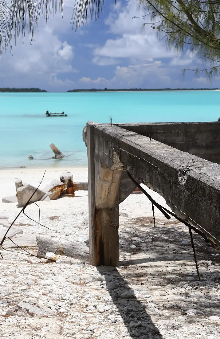 Wake Atoll National Historic landmark remains of Pan Am pier Peale Island
