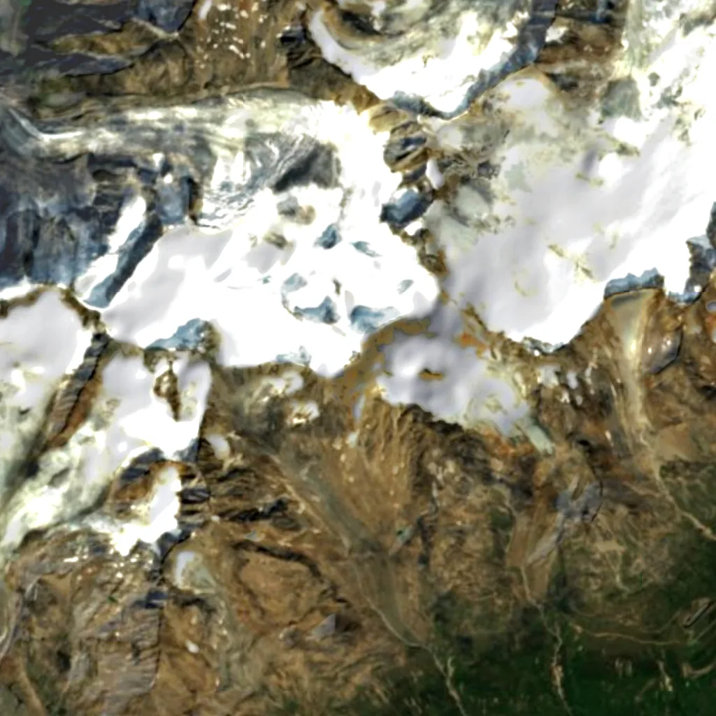 Wildspitze seen from above (Sentinel-2)
