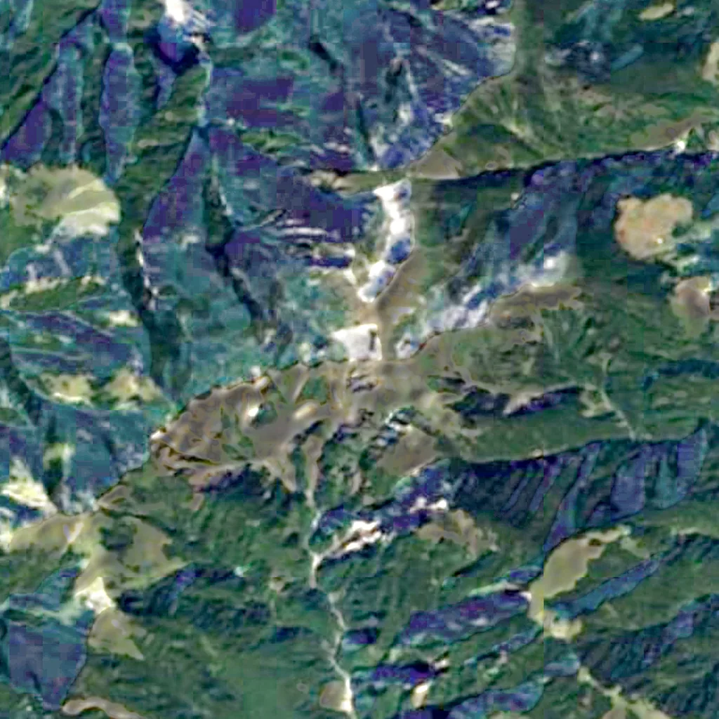 Xueshan seen from above (Sentinel-2)