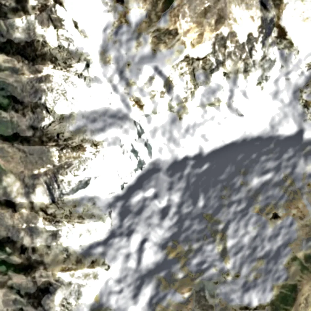 Yangra seen from above (Sentinel-2)