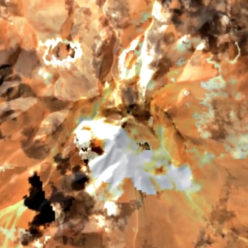 Zapaleri seen from above (Sentinel-2)