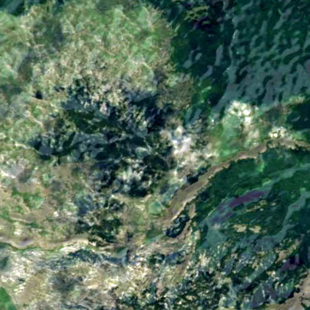 Zelengora seen from above (Sentinel-2)