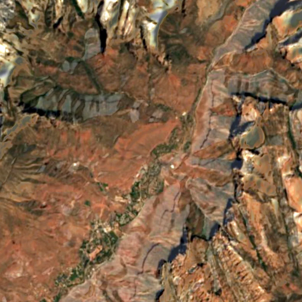 Zion National Park seen from above (Sentinel-2)