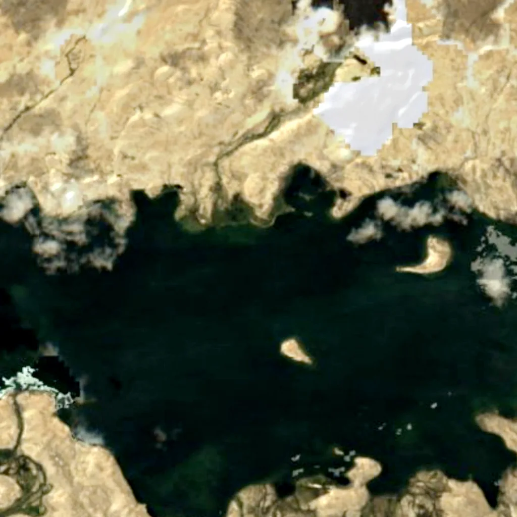 Zorkul seen from above (Sentinel-2)