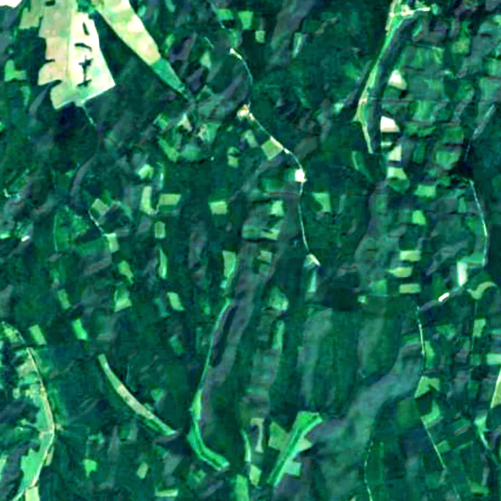 Zselic National Landscape Protection Area seen from above (Sentinel-2)